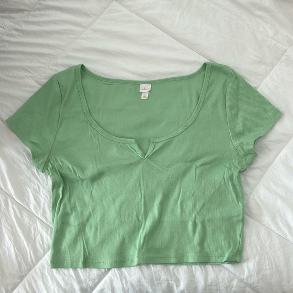 Green Crop Top